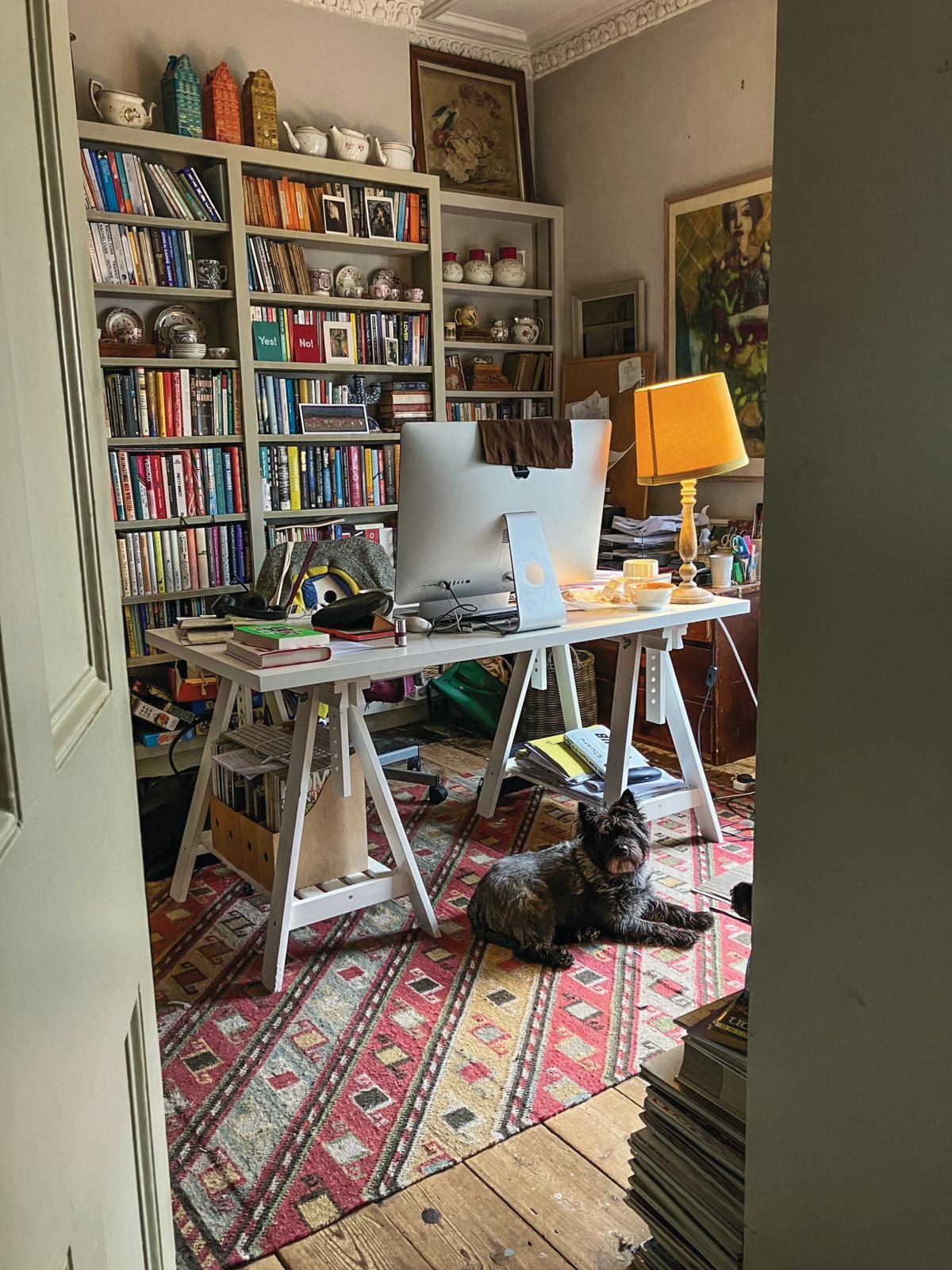 North-facing study before