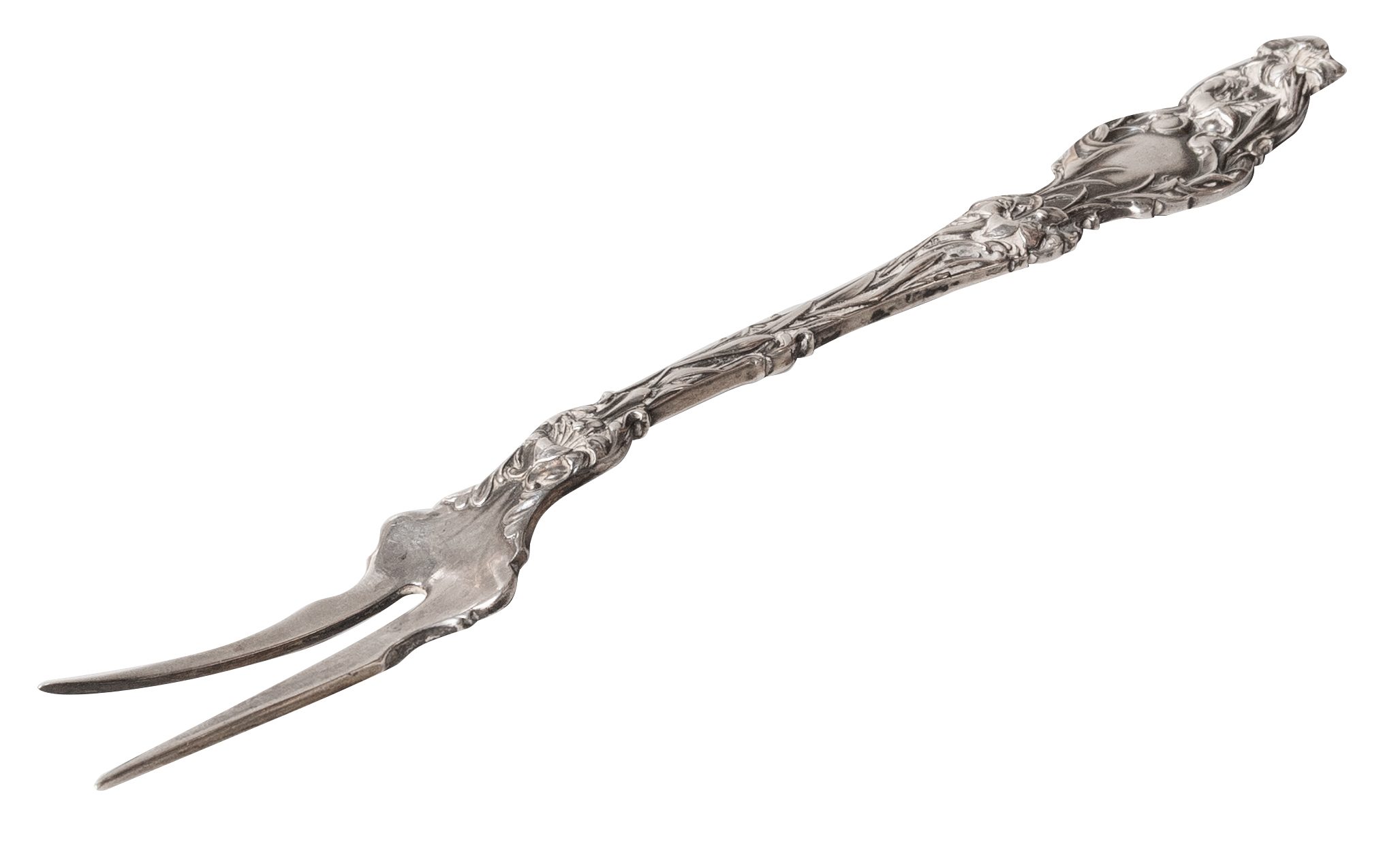 An American silver pickle fork