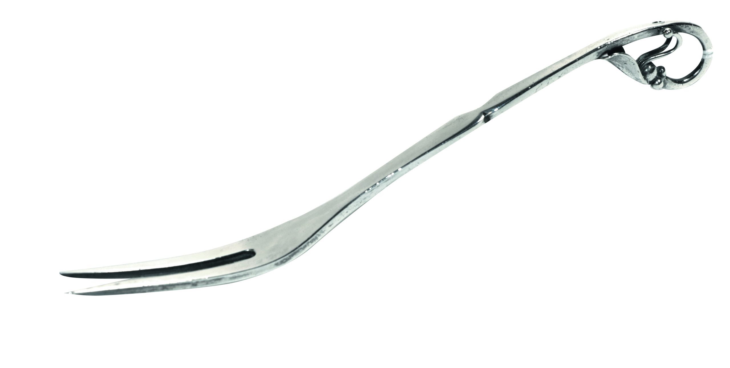 A Georg Jensen silver pickle fork