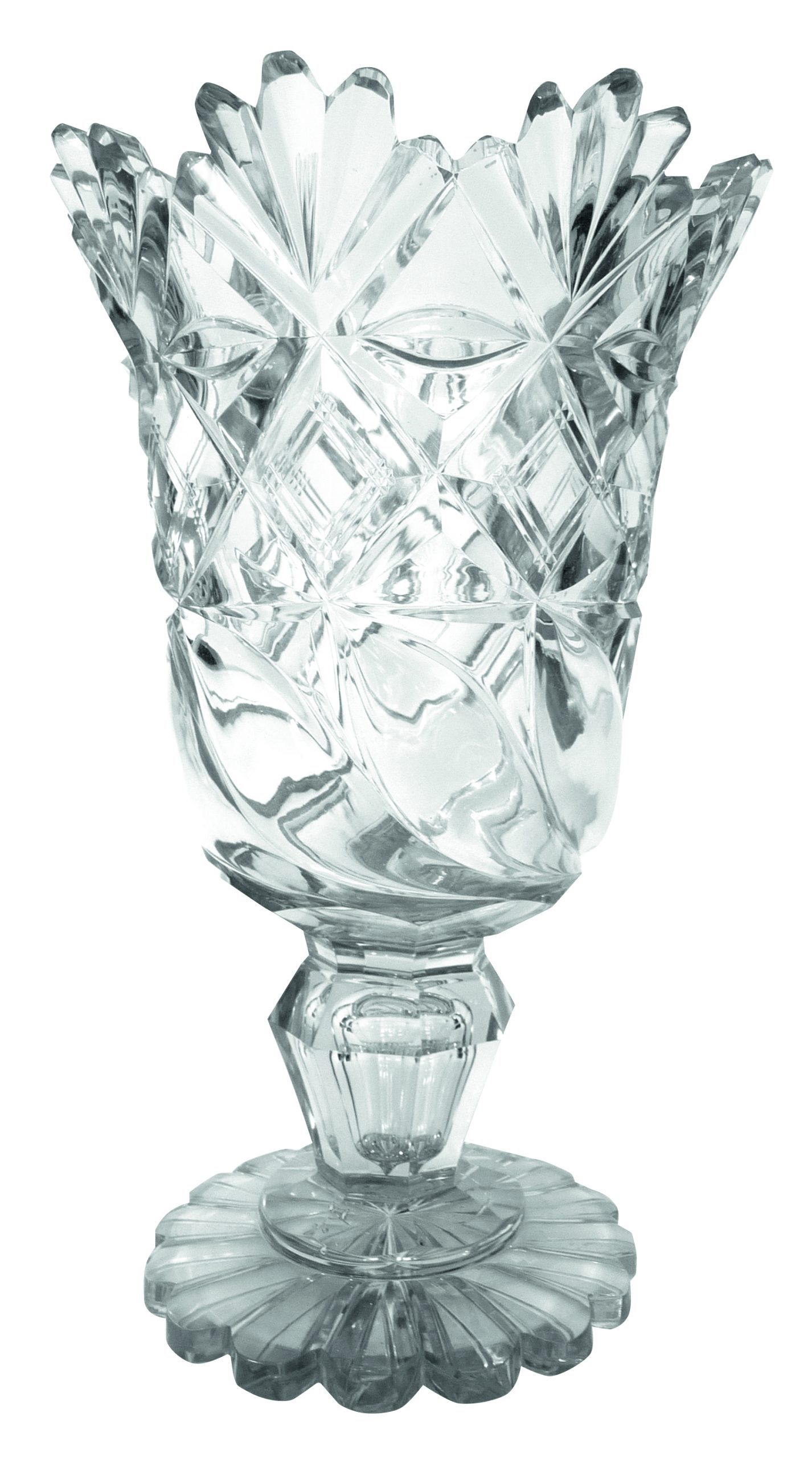 Cut-glass celery vase