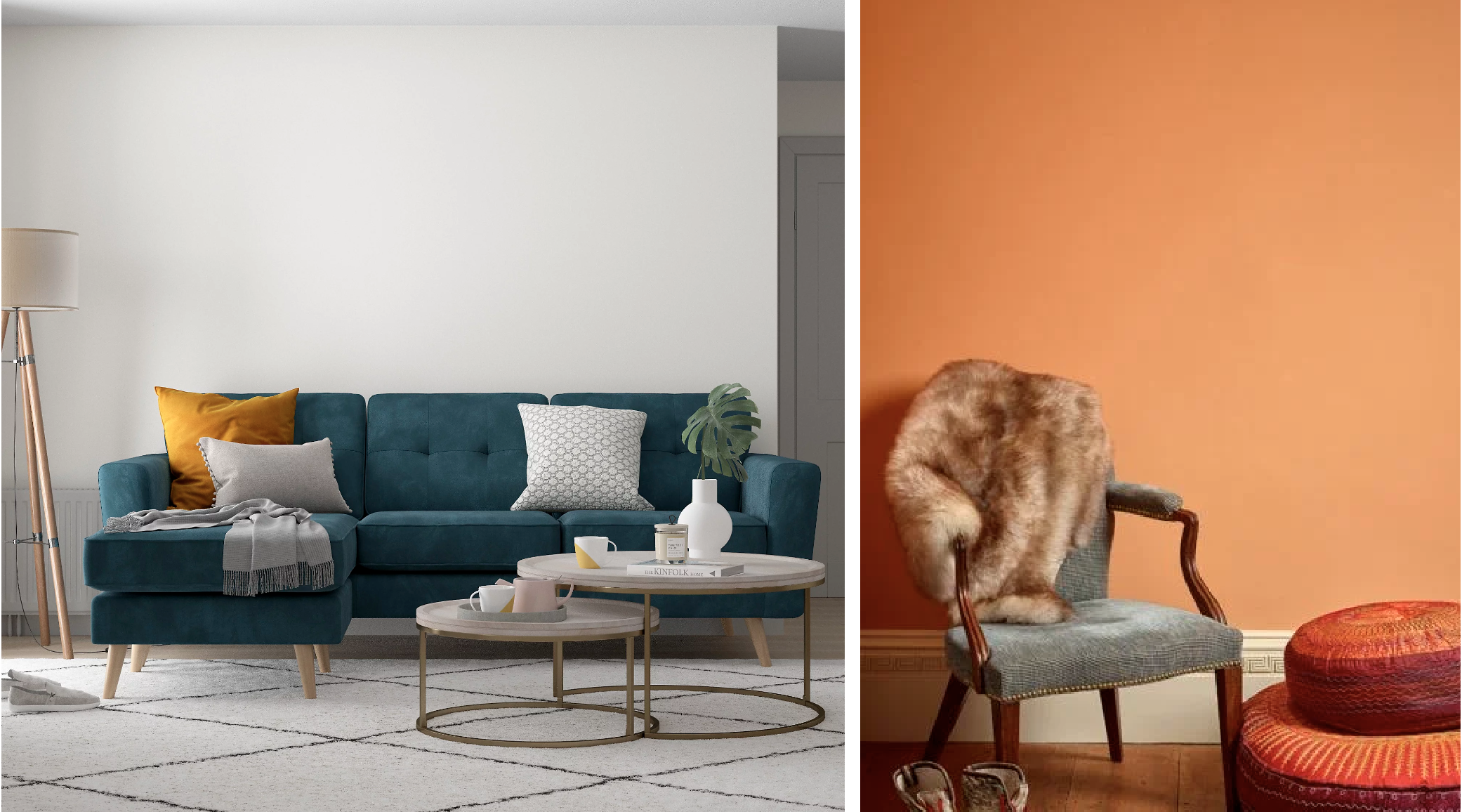 Avoid brilliant white walls