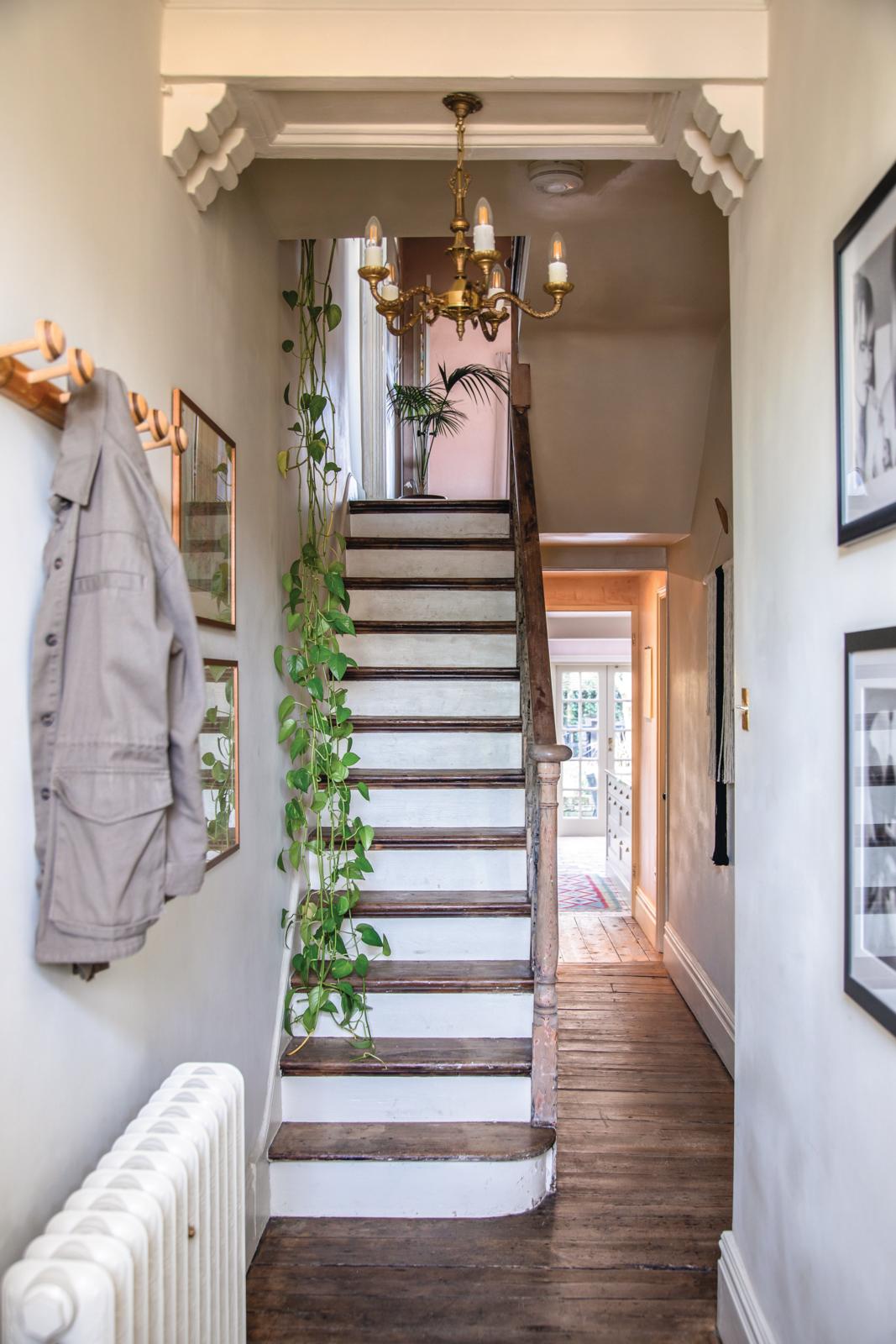 London terrace hallway stairs